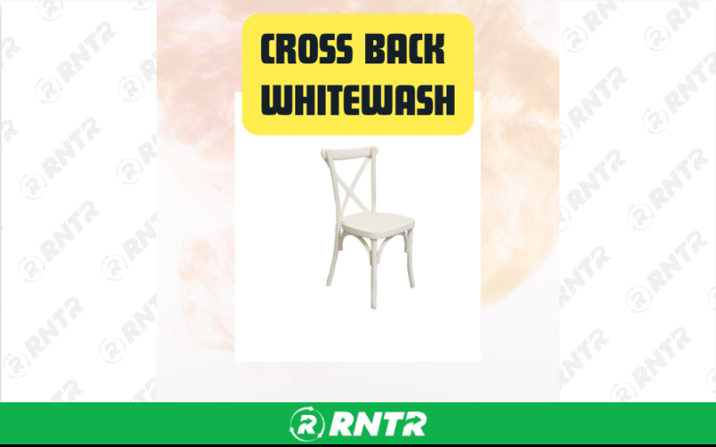 Generic Cross Back - Whitewash – For rent in san-marcos, california – aras party rentals | RNTR.com – Image 1