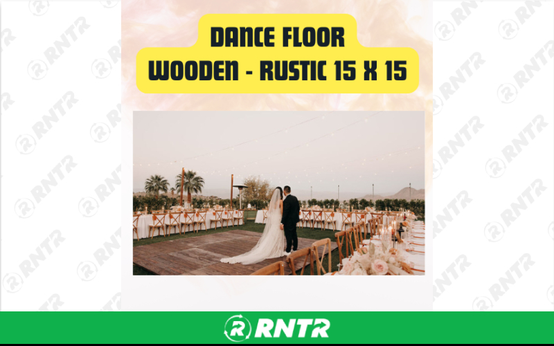 Generic Dance Floor Rustic Wooden - Elegant Event Dance Floor 15x15 – For rent in San Marcos, California – aras party rentals | RNTR.com – Image 2 of 3