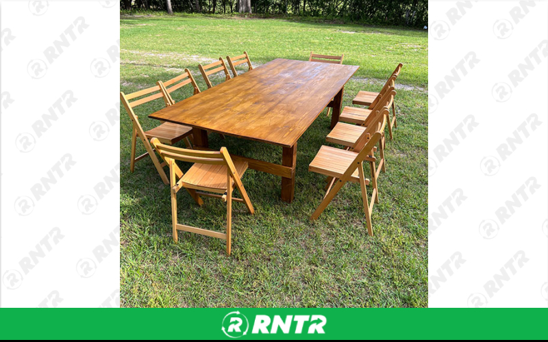 Generic Farm Tables – For rent in north-augusta, south-carolina – iParty Event Rentals  | RNTR.com – Image 1