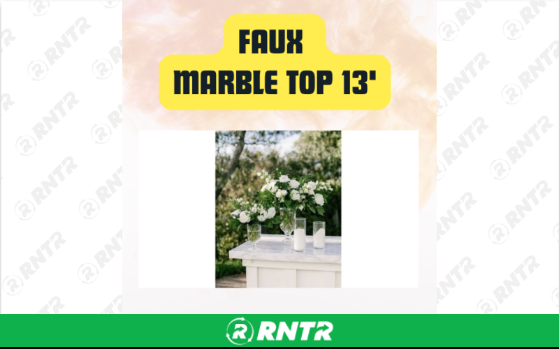 Generic Faux Marble Top 13ft – For rent in San Marcos, California – aras party rentals | RNTR.com – Image 2 of 3