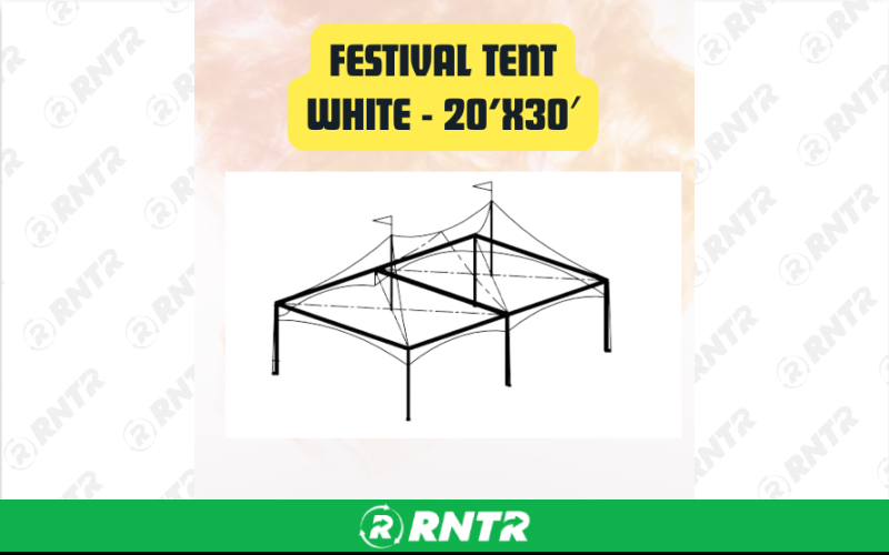 Generic Festival Tent White for Weddings - Parties & Outdoor Events 20ftX30ft – For rent in san-marcos, california – aras party rentals | RNTR.com – Image 1