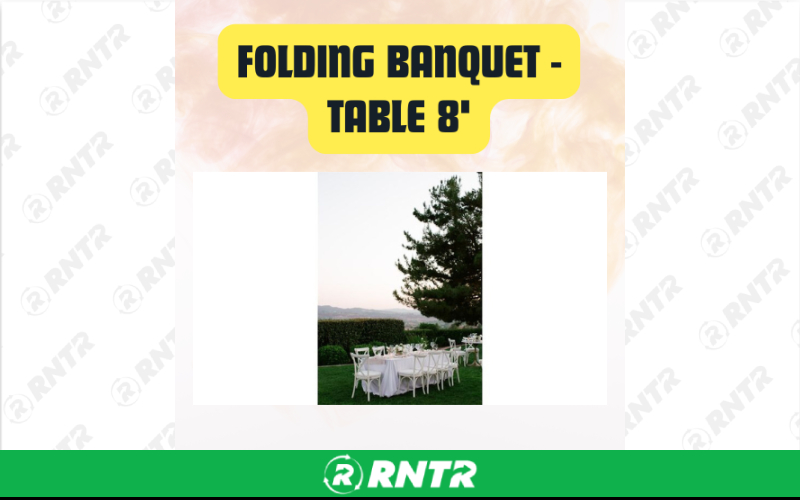Generic Folding Banquet Table Rectangle - 8 – For rent in San Marcos, California – aras party rentals | RNTR.com – Image 3 of 3
