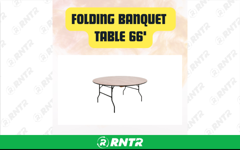 Generic Folding Banquet Table Round | Event Table for 8-10 Guests 66 – For rent in San Marcos, California – aras party rentals | RNTR.com – Image 2 of 3