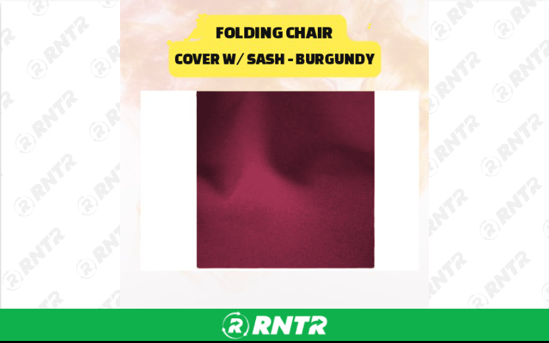 Generic Folding Chair Cover with Sash - Elegant Event Chair Cover (Multiple Colors) – For rent in san-marcos, california – aras party rentals | RNTR.com – Image 1