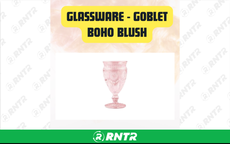 Generic Glassware Boho Blush Glass Goblet – For rent in san-marcos, california – aras party rentals | RNTR.com – Image 1