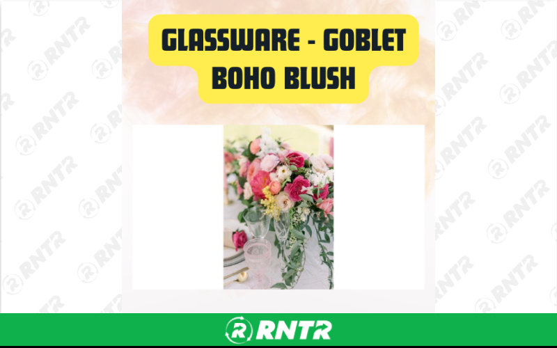 Generic Glassware Boho Blush Glass Goblet – For rent in San Marcos, California – aras party rentals | RNTR.com – Image 2 of 3
