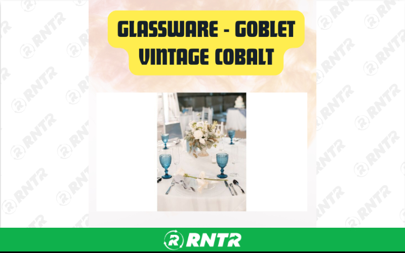 Generic Glassware Boho Plum Blue Glass Goblet – For rent in san-marcos, california – aras party rentals | RNTR.com – Image 1