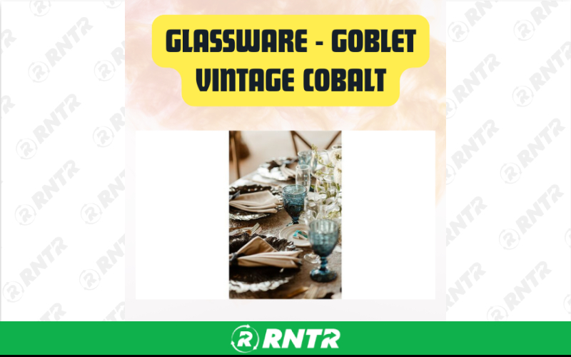 Generic Glassware Boho Plum Blue Glass Goblet – For rent in San Marcos, California – aras party rentals | RNTR.com – Image 2 of 3