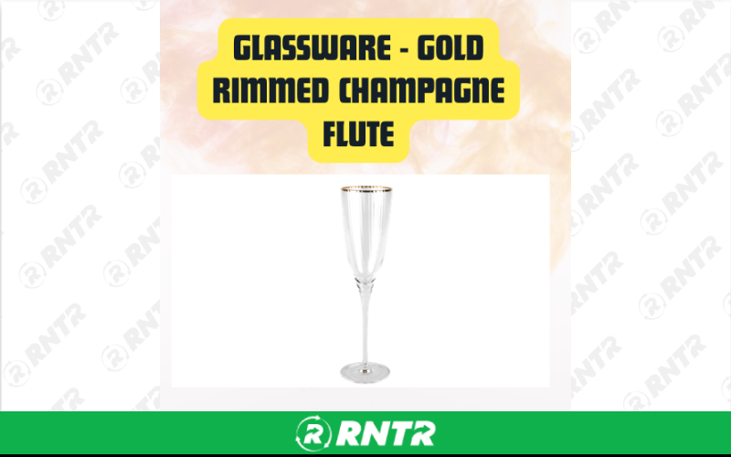 Generic Glassware Gold Rimmed Champagne Flute – For rent in San Marcos, California – aras party rentals | RNTR.com – Image 2 of 3