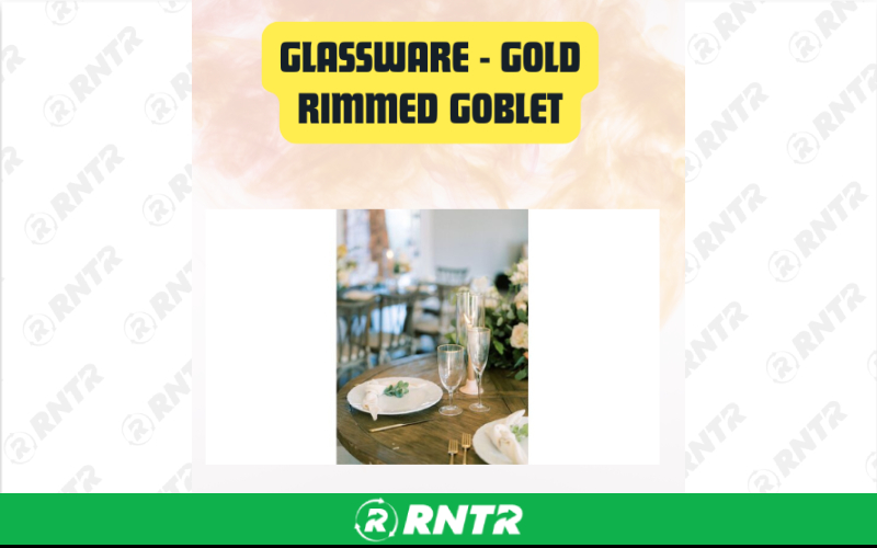 Generic Glassware Gold Rimmed Goblet – For rent in San Marcos, California – aras party rentals | RNTR.com – Image 2 of 3