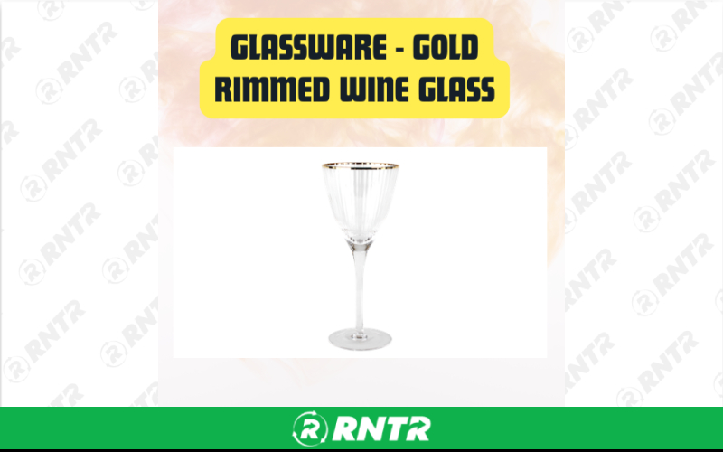 Generic Glassware Gold Rimmed Wine Glass – For rent in San Marcos, California – aras party rentals | RNTR.com – Image 3 of 3