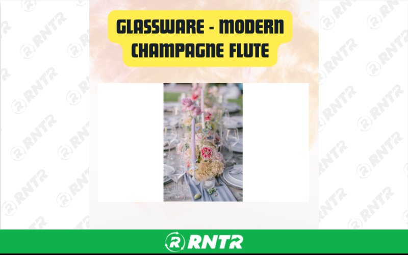 Generic Glassware Modern Clear Champagne Flute – For rent in san-marcos, california – aras party rentals | RNTR.com – Image 1