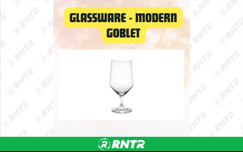 Generic Glassware Modern Clear Glass Goblet – For rent in san-marcos, california – aras party rentals | RNTR.com – Image 1