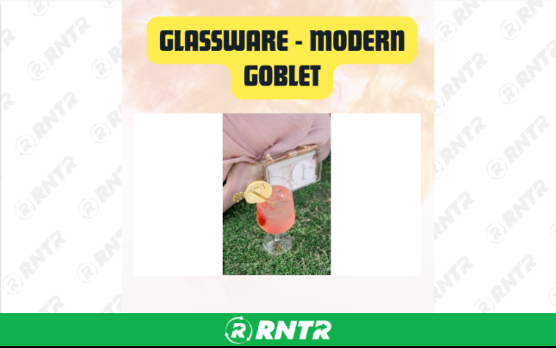 Generic Glassware Modern Clear Glass Goblet – For rent in San Marcos, California – aras party rentals | RNTR.com – Image 2 of 3