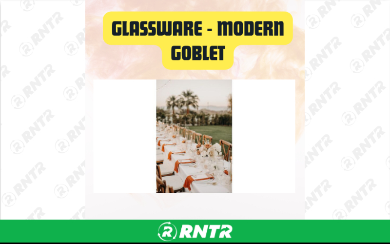 Generic Glassware Modern Clear Glass Goblet – For rent in San Marcos, California – aras party rentals | RNTR.com – Image 3 of 3