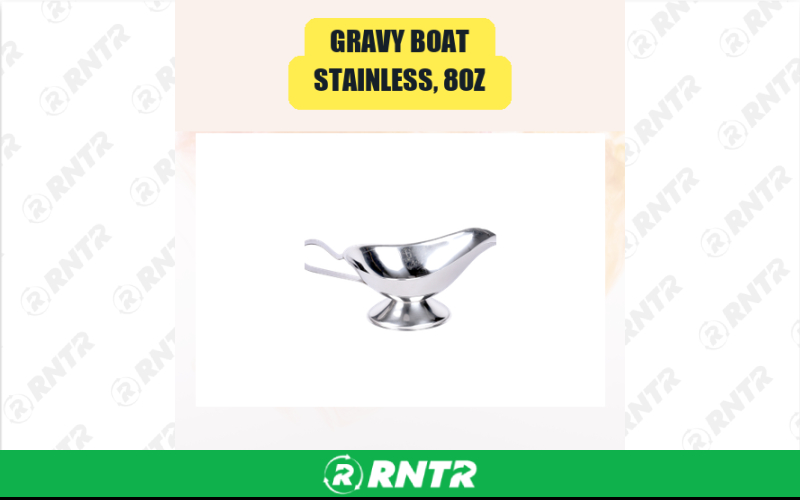 Generic Gravy Boat -  Stainless -  8oz – For rent in san-marcos, california – aras party rentals | RNTR.com – Image 1