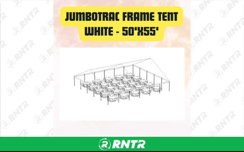 Generic JumboTrac Frame Tent White - Commercial Event & Wedding Tent 50'X55' – For rent in san-marcos, california – aras party rentals | RNTR.com – Image 1