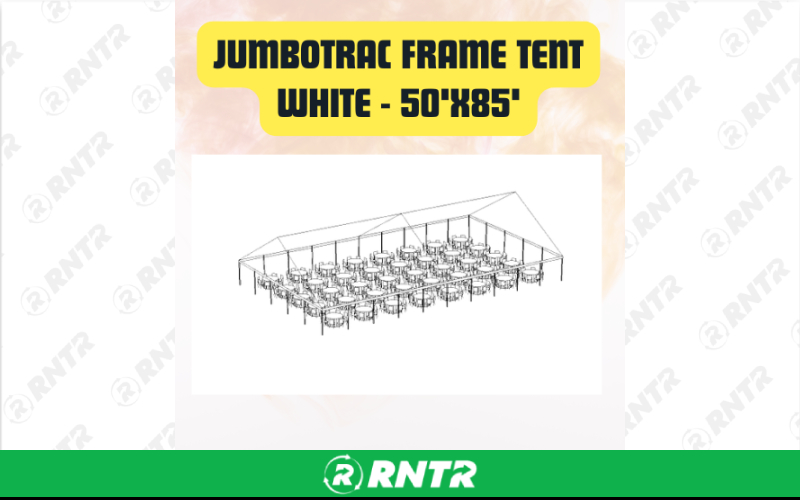Generic JumboTrac Frame Tent White - Commercial Event & Wedding Tent 50'X85' – For rent in san-marcos, california – aras party rentals | RNTR.com – Image 1