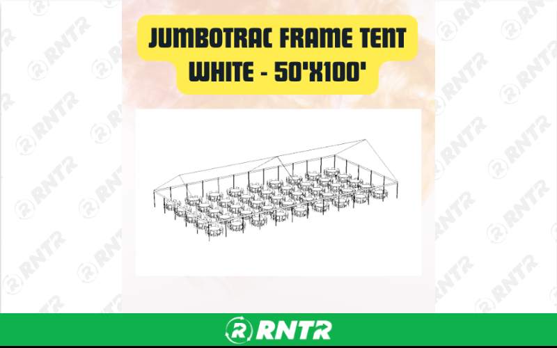 Generic JumboTrac Frame Tent White - Heavy-Duty Event Canopy 50'X100' – For rent in san-marcos, california – aras party rentals | RNTR.com – Image 1