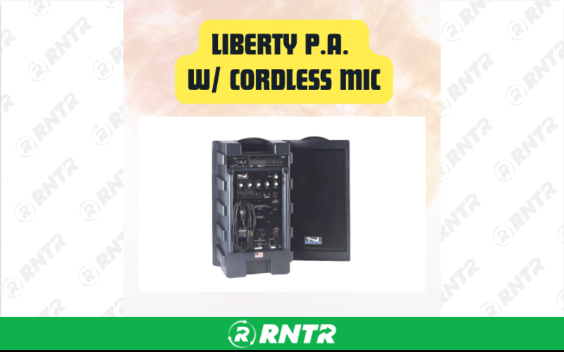 Generic Liberty P.A. with Cordless Mic  -  Tripod & Speaker – For rent in san-marcos, california – aras party rentals | RNTR.com – Image 1