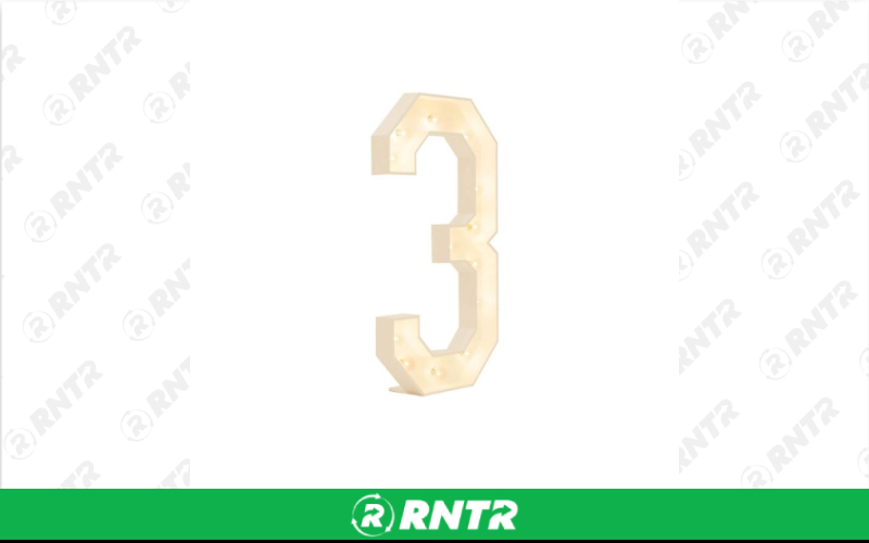 Generic Marquee Number (0-9) – For rent in San Marcos, California – aras party rentals | RNTR.com – Image 2 of 3