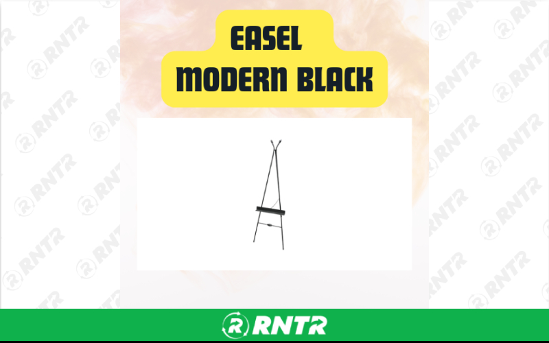 Generic Modern Metal Display Easel Stand - Black – For rent in san-marcos, california – aras party rentals | RNTR.com – Image 1
