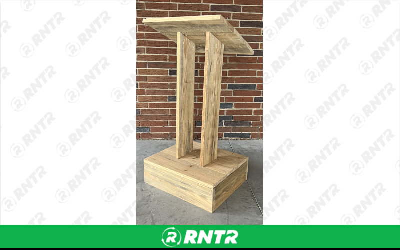 Generic Natural Wood Podium – For rent in North Augusta, South Carolina – iParty Event Rentals  | RNTR.com – Image 2 of 2