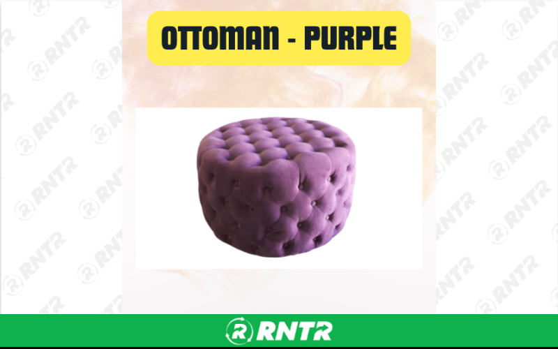 Generic Ottoman Purple Upholstered – For rent in san-marcos, california – aras party rentals | RNTR.com – Image 1