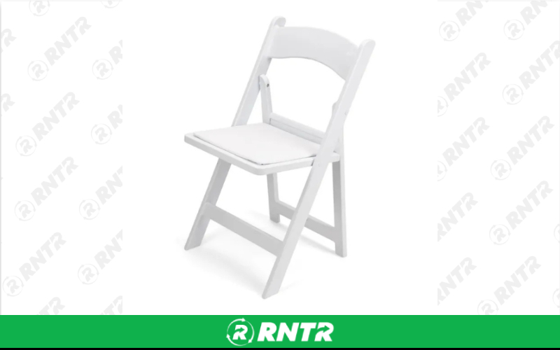 Generic Padded white resin chair – For rent in san-marcos, california – aras party rentals | RNTR.com – Image 1
