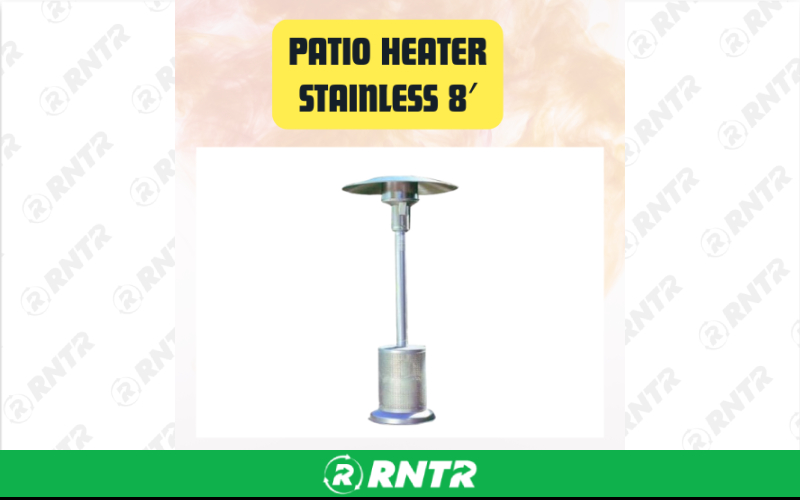 Generic Patio Heater - Stainless Outdoor Heating 8ft – For rent in san-marcos, california – aras party rentals | RNTR.com – Image 1
