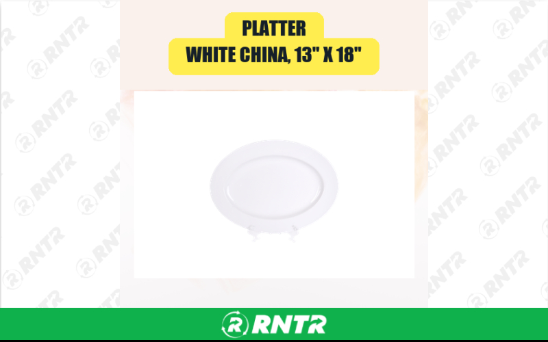 Generic Platter -  White China -  13 X 18 – For rent in san-marcos, california – aras party rentals | RNTR.com – Image 1