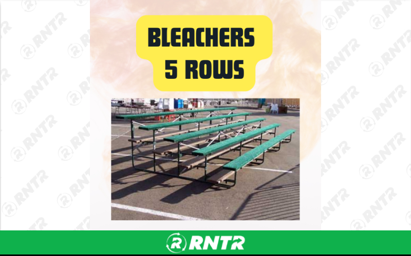 Generic Portable Bleachers 5-Row - 21in Wide Seating for 65 People – For rent in san-marcos, california – aras party rentals | RNTR.com – Image 1