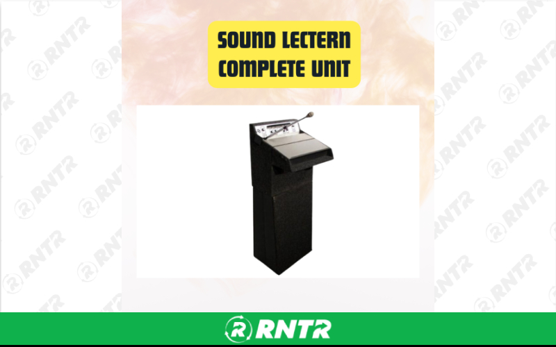 Generic Portable Sound Lectern Complete Unit with Microphone -  Amplifier -  Speakers & Battery – For rent in san-marcos, california – aras party rentals | RNTR.com – Image 1