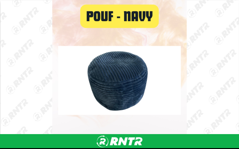 Generic Pouf Ottoman - Navy Blue Velvet – For rent in san-marcos, california – aras party rentals | RNTR.com – Image 1