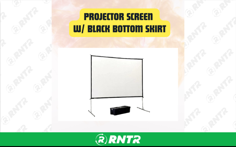 Generic Projector Screen -  Fast Fold Deluxe with Black Skirt (Indoor Use) 9ft X 12ft – For rent in san-marcos, california – aras party rentals | RNTR.com – Image 1