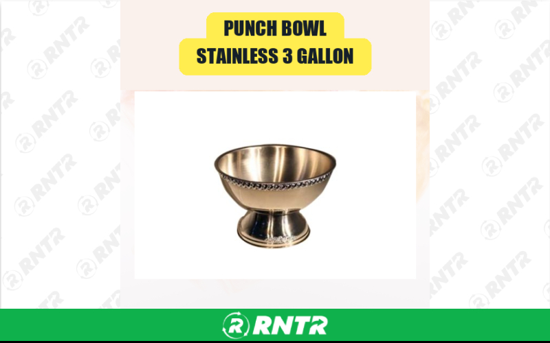 Generic Punch Bowl -  Stainless 3 Gallon – For rent in san-marcos, california – aras party rentals | RNTR.com – Image 1