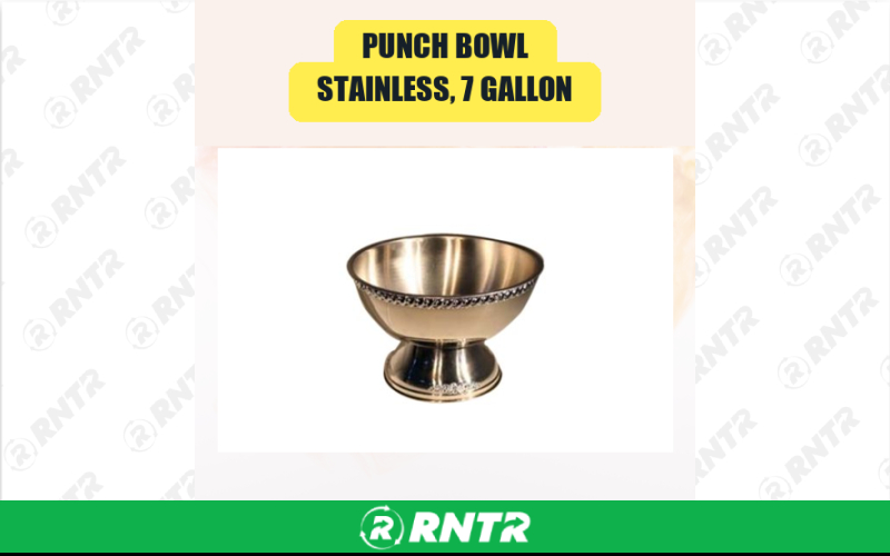 Generic Punch Bowl -  Stainless -  7 Gallon – For rent in san-marcos, california – aras party rentals | RNTR.com – Image 1