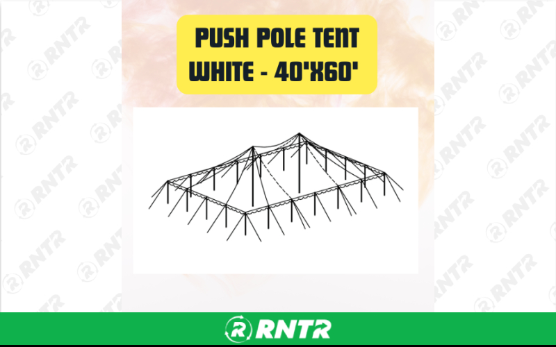 Generic Push Pole Tent White - Elegant Event & Party Tent Rental 40'X60' – For rent in san-marcos, california – aras party rentals | RNTR.com – Image 1