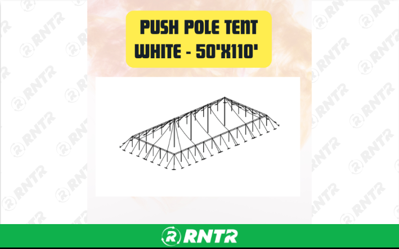 Generic Push Pole Tent White - Large Event & Wedding Tent 50'x110' – For rent in san-marcos, california – aras party rentals | RNTR.com – Image 1