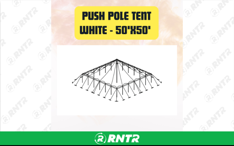 Generic Push Pole Tent White - Large Event & Wedding Tent 50'x50' – For rent in san-marcos, california – aras party rentals | RNTR.com – Image 1
