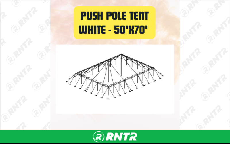 Generic Push Pole Tent White - Large Event & Wedding Tent 50'x70' – For rent in san-marcos, california – aras party rentals | RNTR.com – Image 1