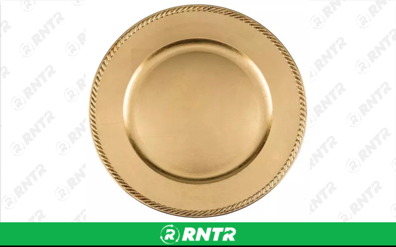 Generic Rope Braid Gold Charger Plate – For rent in north-augusta, south-carolina – iParty Event Rentals  | RNTR.com – Image 1