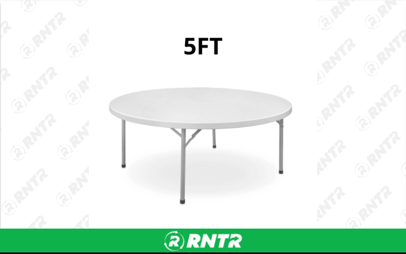 Generic Round Table (4ft -  5ft -  6ft) – For rent in San Marcos, California – aras party rentals | RNTR.com – Image 2 of 3