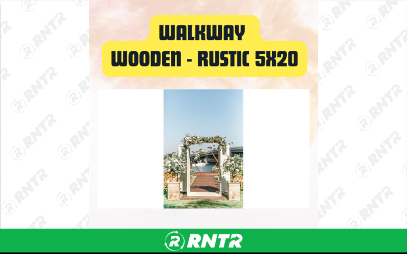Generic Rustic Wooden Walkway - Event Pathway 5x20 – For rent in san-marcos, california – aras party rentals | RNTR.com – Image 1
