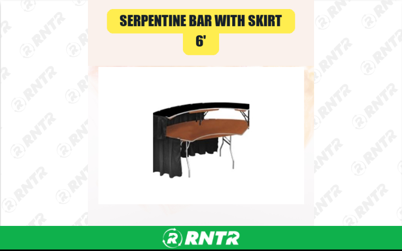 Generic Serpentine Bar with Skirt -  6' – For rent in san-marcos, california – aras party rentals | RNTR.com – Image 1