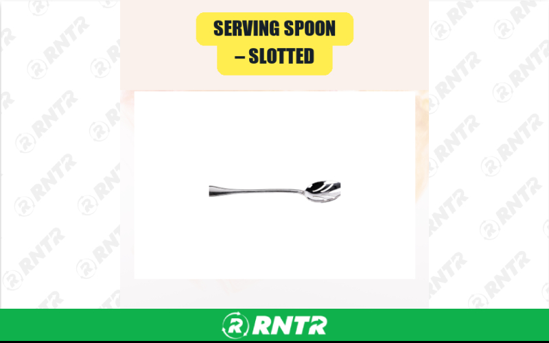 Generic Serving Spoon - Slotted – For rent in san-marcos, california – aras party rentals | RNTR.com – Image 1