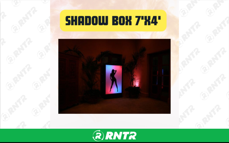 Generic Shadow Box Display with Illuminated Panel 100% Customizable 7' x 4' – For rent in san-marcos, california – aras party rentals | RNTR.com – Image 1