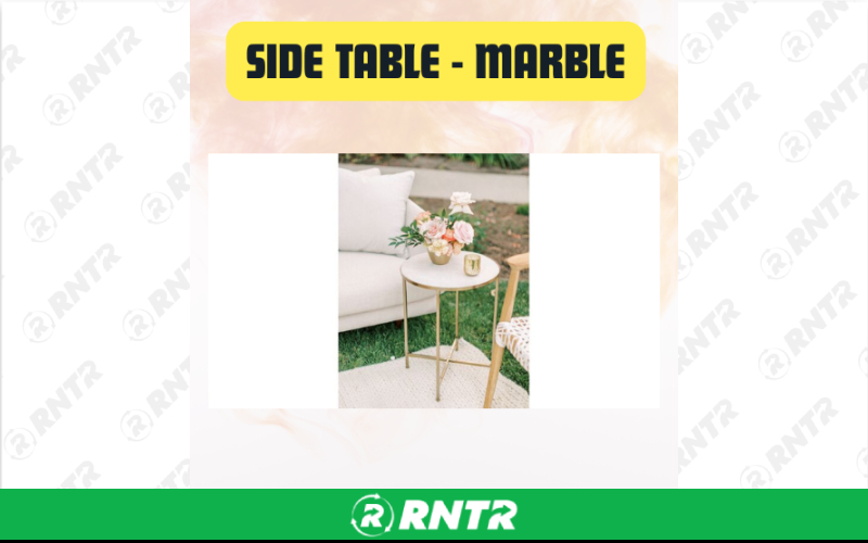 Generic Side Table Marble Round Metal 22 – For rent in San Marcos, California – aras party rentals | RNTR.com – Image 3 of 3