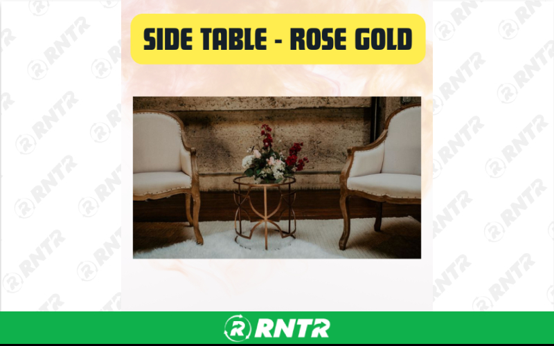 Generic Side Table Rose Gold – For rent in san-marcos, california – aras party rentals | RNTR.com – Image 1