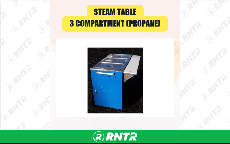 Generic Steam Table -  3 Compartment (Propane) – For rent in san-marcos, california – aras party rentals | RNTR.com – Image 1